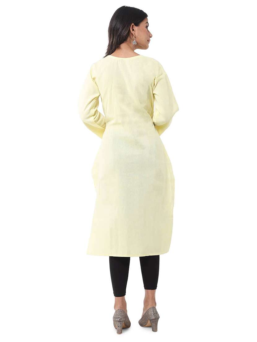 Women Pack Of 2 Three Quarter Sleeve Straight Kurta - 22588597 -  Standard Image - 4