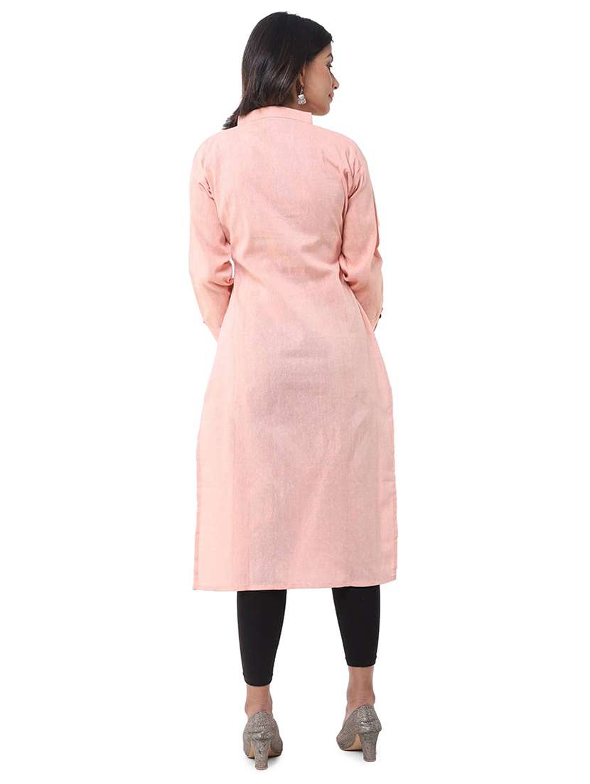 Women Pack Of 2 Three Quarter Sleeve Straight Kurta - 22588597 -  Standard Image - 6