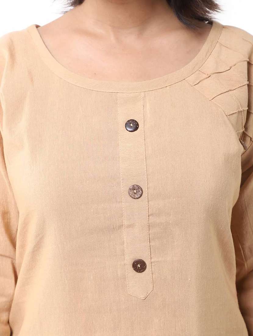 Women Pack Of 2 Solid Three Quarter Sleeves Straight Kurta - 22588606 -  Standard Image - 6