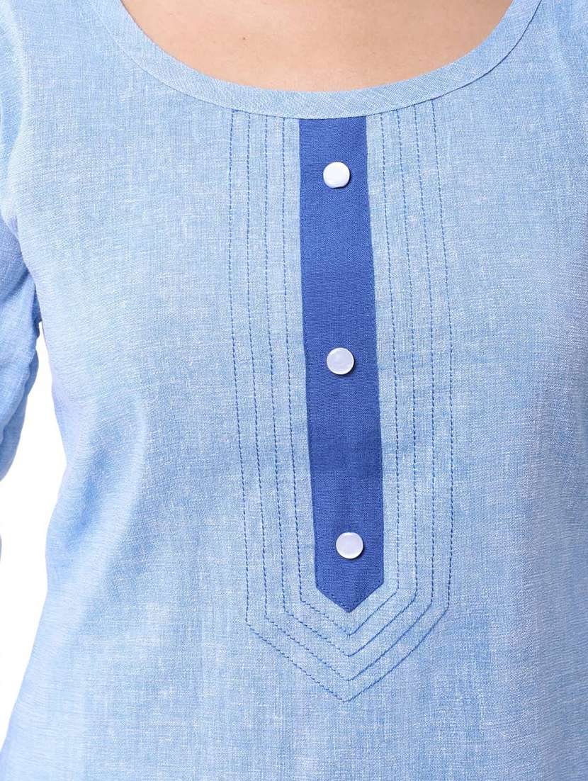 Women Pack Of 2 Solid Three Quarter Sleeves Straight Kurta - 22588610 -  Standard Image - 6