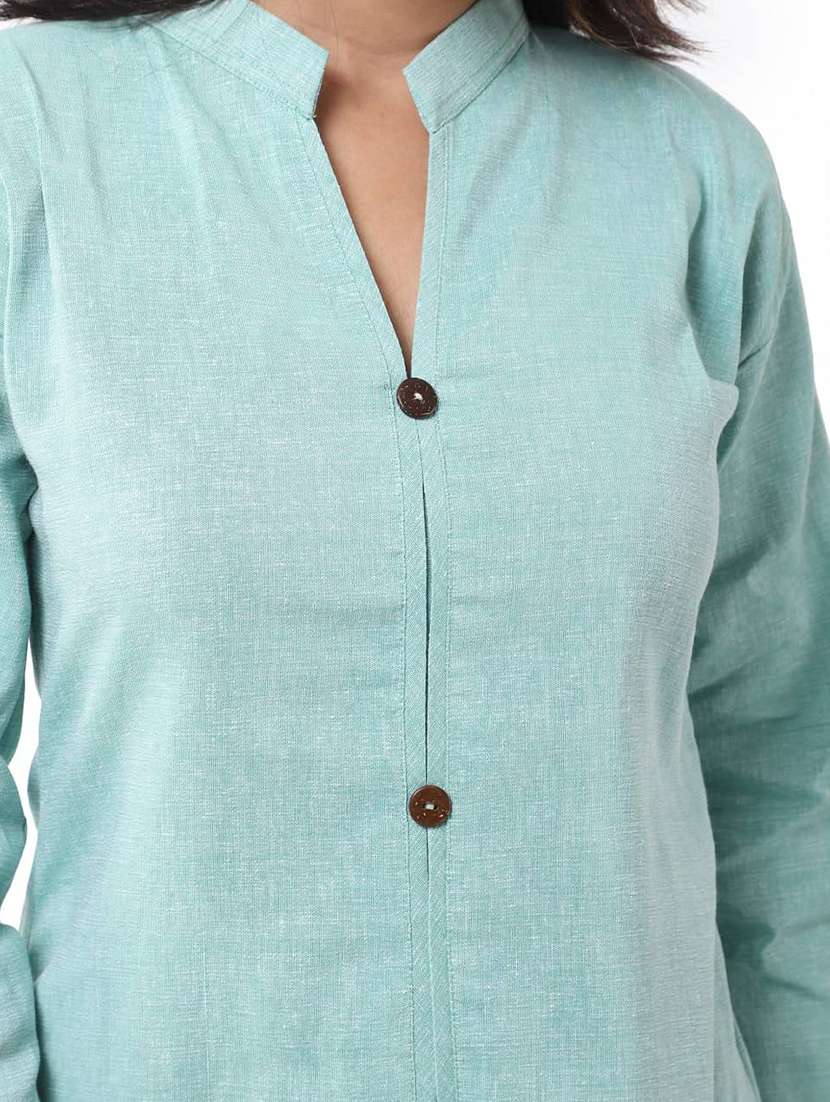 Women Pack Of 2 Solid Three Quarter Sleeves Straight Kurta - 22588621 -  Standard Image - 6