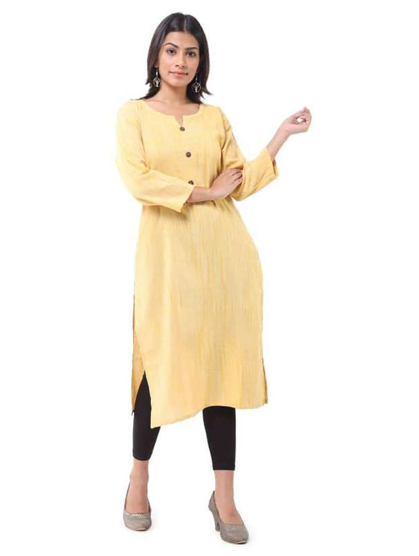 Women Pack Of 2 Self Design Three Quarter Sleeves Straight Kurta - 22588629 -  Standard Image - 1