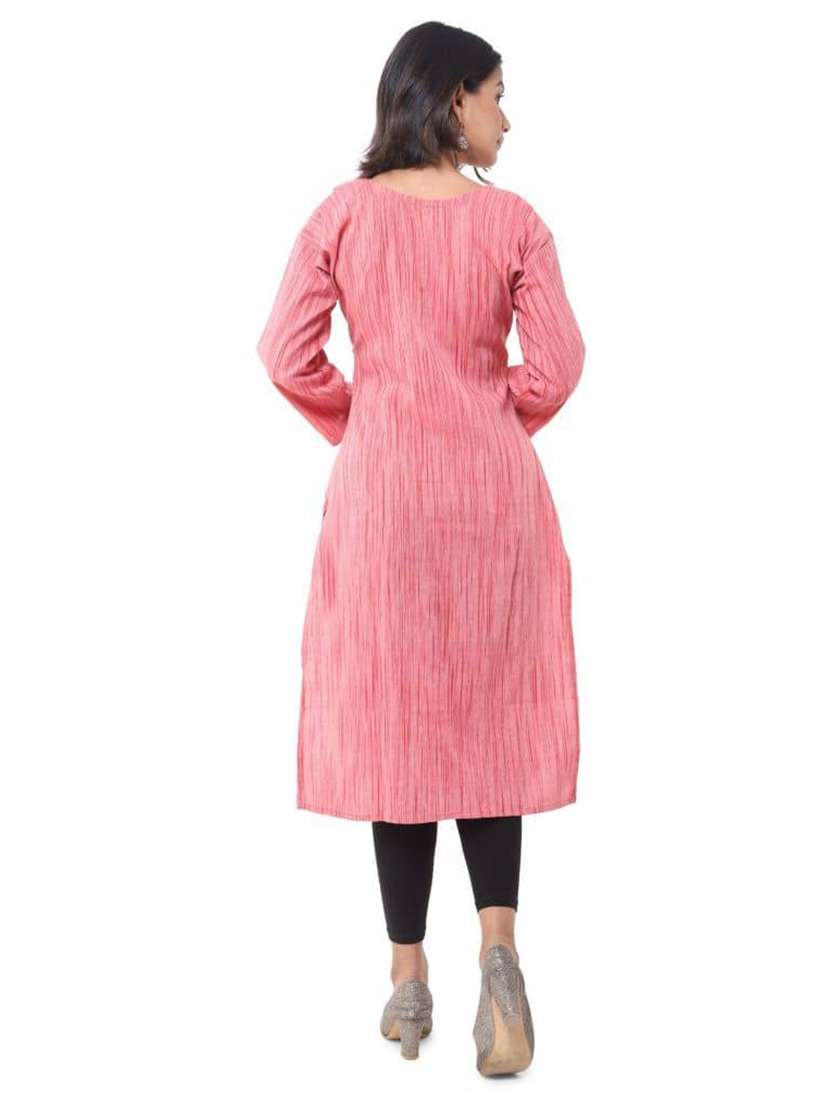 Women Pack Of 2 Self Design Three Quarter Sleeves Straight Kurta - 22588629 -  Standard Image - 6