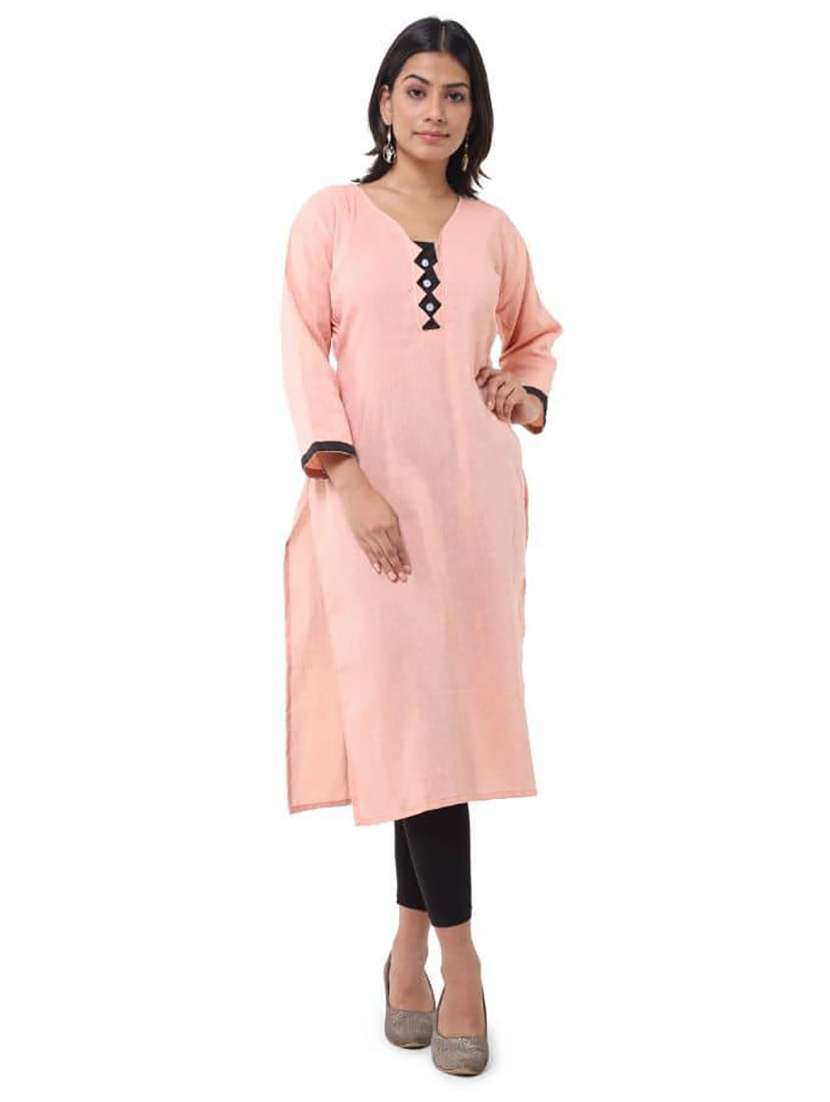 Women Pack Of 2 Three Quarter Sleeve Straight Kurta - 22588635 -  Standard Image - 1
