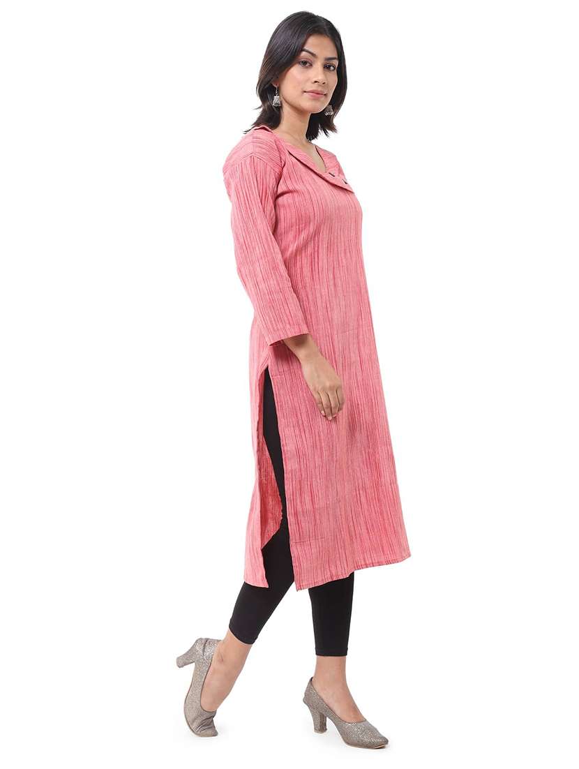 Women Pack Of 2 Three Quarter Sleeve Straight Kurta - 22588640 -  Standard Image - 4