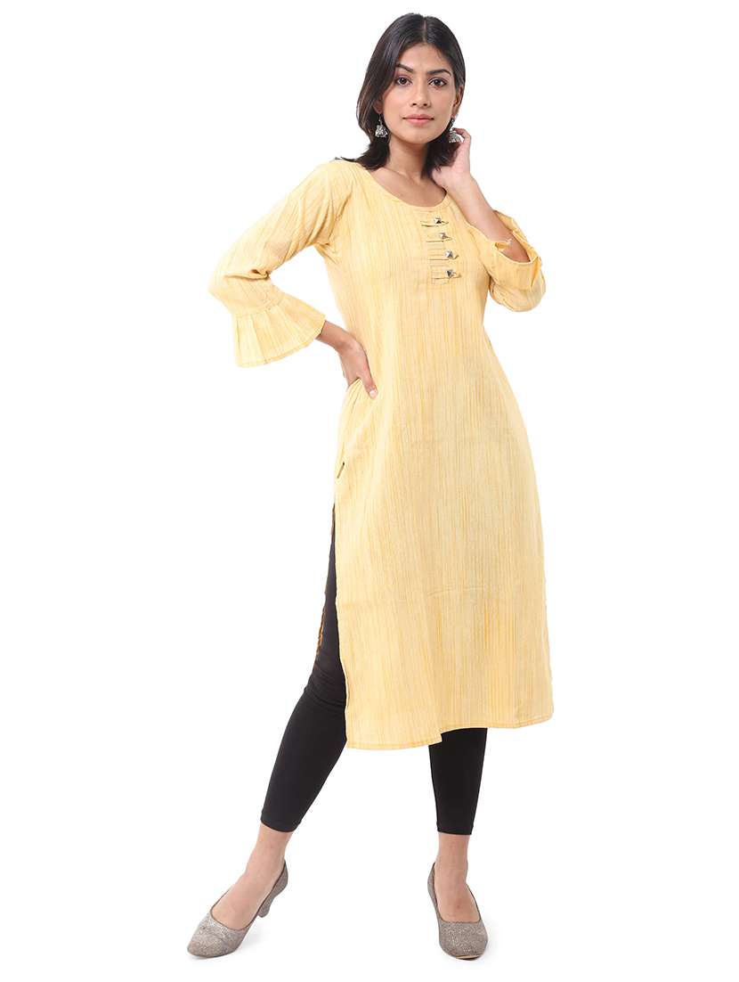 Women Pack Of 2 Three Quarter Sleeve Straight Kurta - 22588642 -  Standard Image - 1