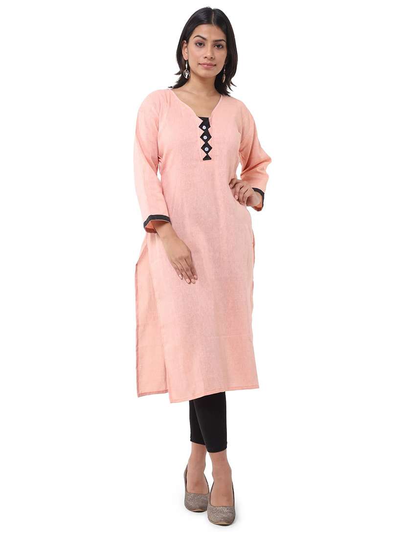 Women Pack Of 2 Three Quarter Sleeve Straight Kurta - 22588642 -  Standard Image - 4