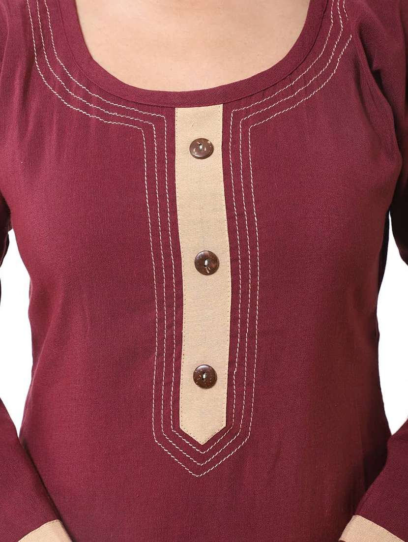 Women Pack Of 2 Solid Long Sleeves Straight Kurta - 22588652 -  Standard Image - 6