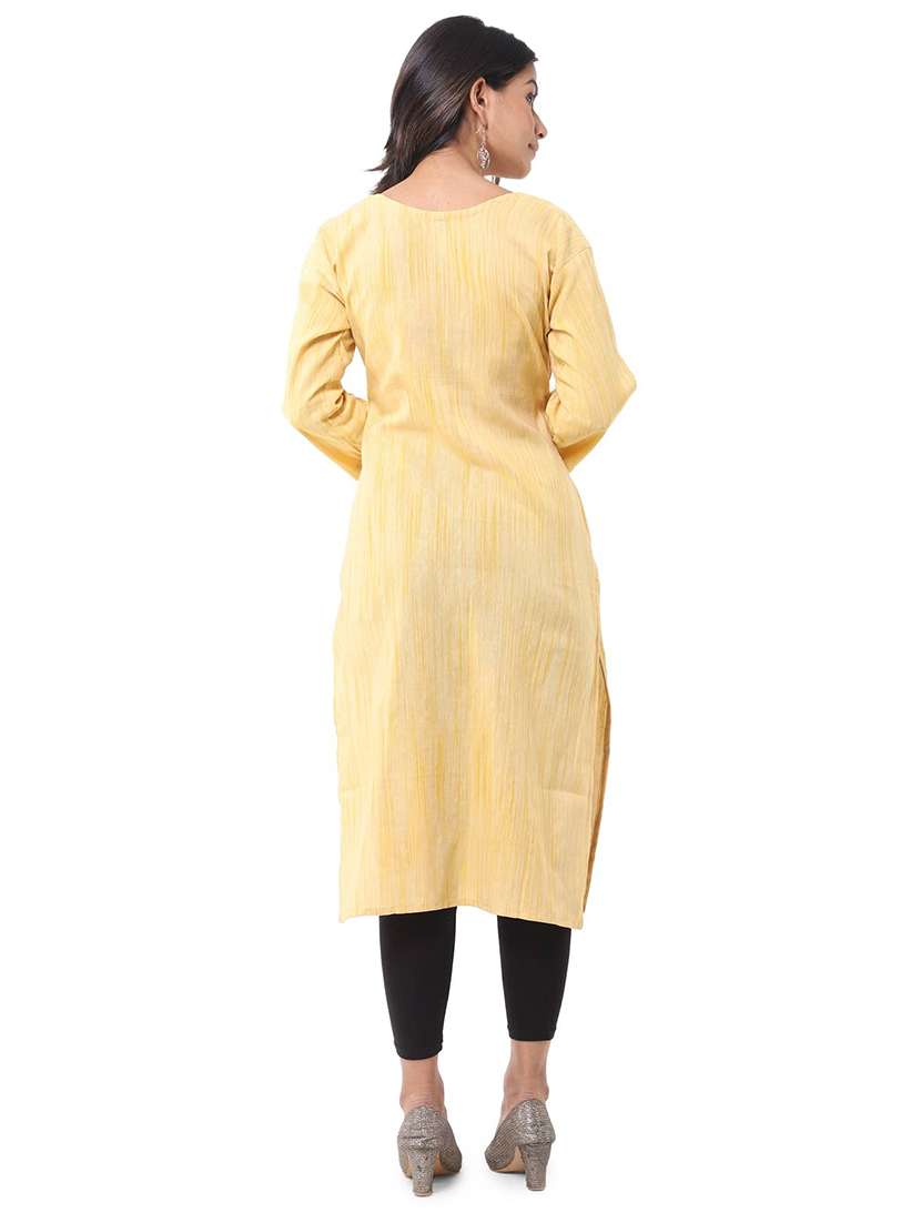 Women Pack Of 2 Self Design Three Quarter Sleeves Straight Kurta - 22588663 -  Standard Image - 6