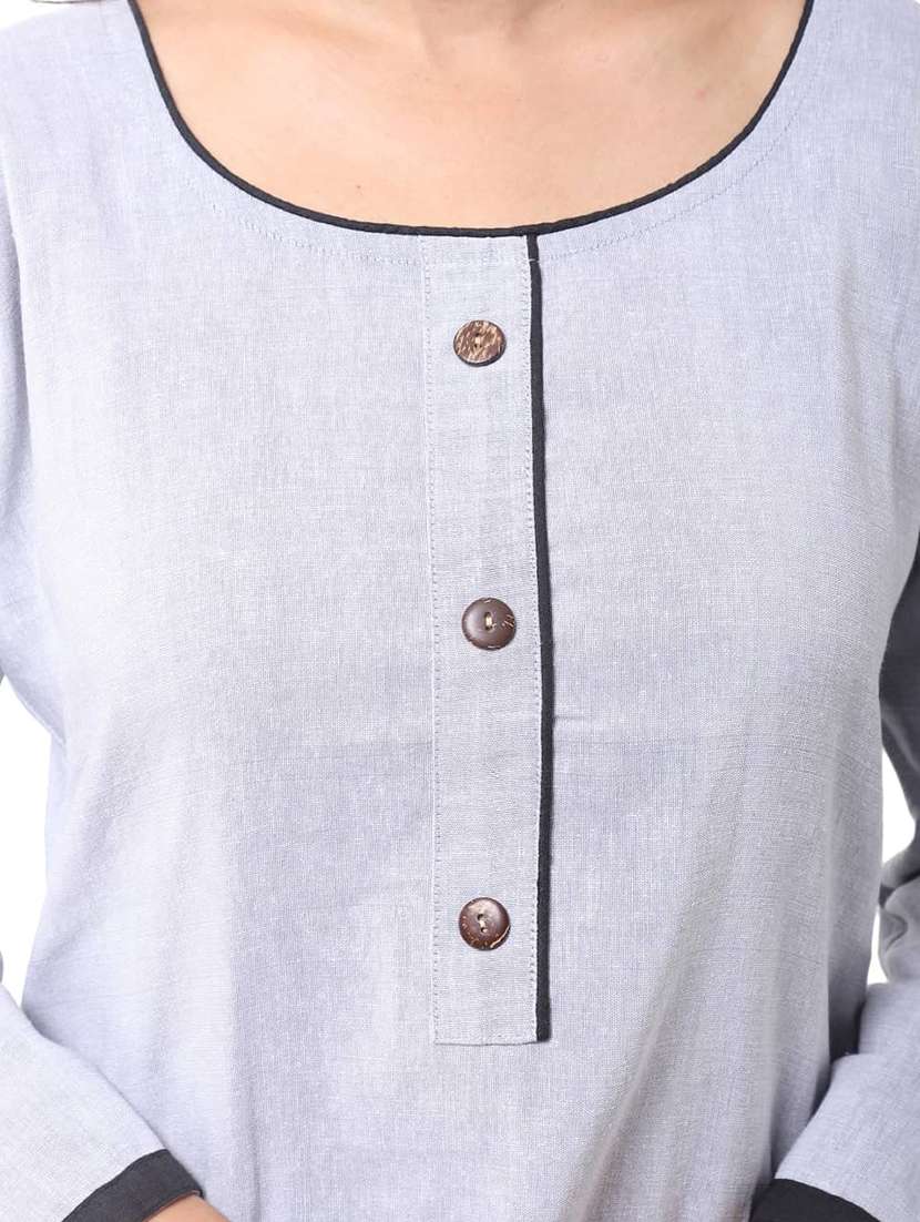 Women Pack Of 2 Solid Three Quarter Sleeves Straight Kurta - 22588677 -  Standard Image - 6
