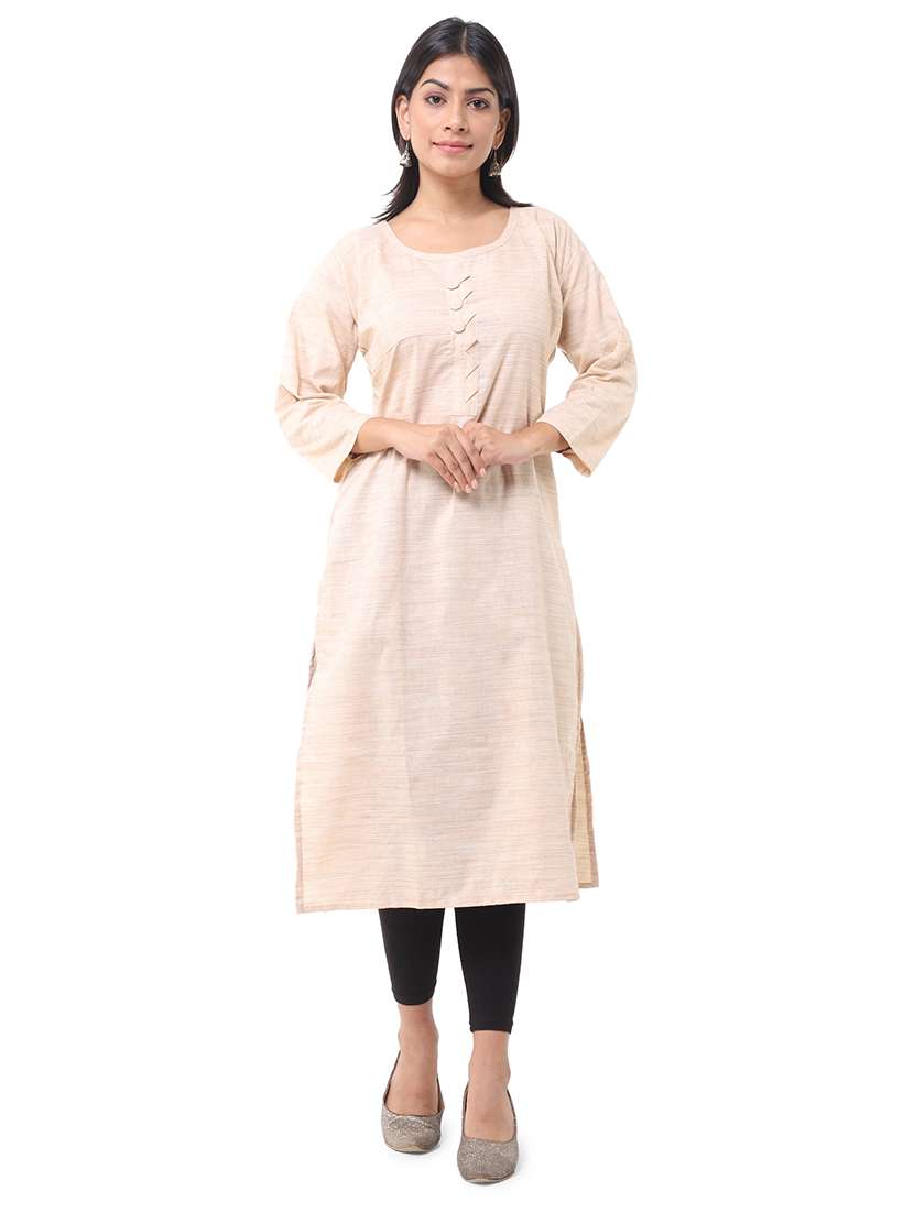 multi colored cotton straight kurta - 22588681 -  Standard Image - 1