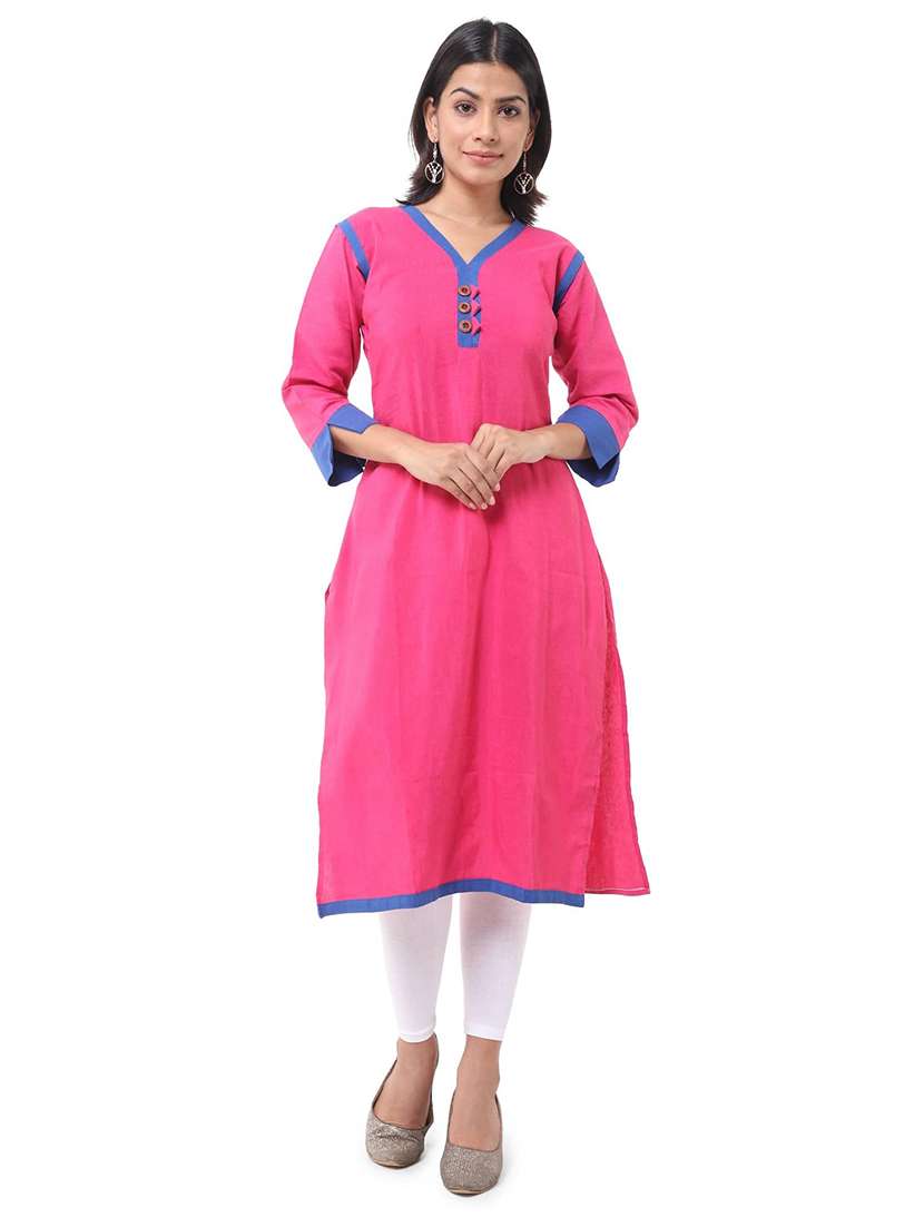 multi colored cotton straight kurta - 22588681 -  Standard Image - 4