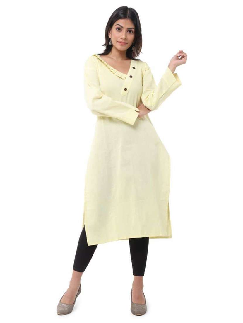 Women Pack Of 2 Solid Three Quarter Sleeves Straight Kurta - 22588692 -  Standard Image - 4