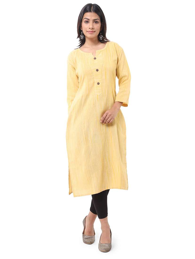 Women Pack Of 2 Solid Three Quarter Sleeves Straight Kurta - 22588694 -  Standard Image - 1