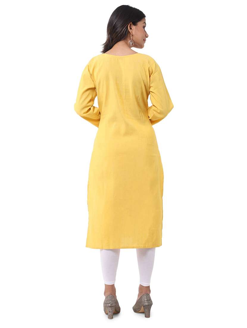 Women Pack Of 2 Solid Three Quarter Sleeves Straight Kurta - 22588694 -  Standard Image - 6