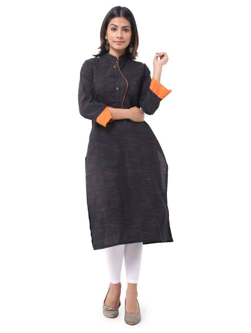 women pack of 2 three quarter sleeve straight kurta - 22588696 -  Standard Image - 1