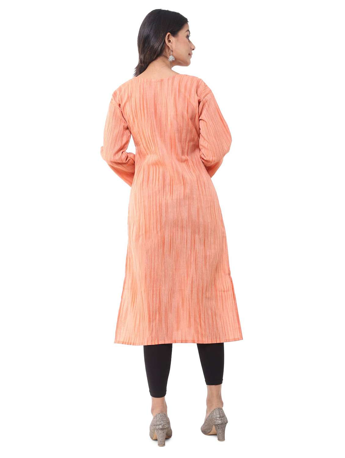 Women Pack Of 2 Solid Three Quarter Sleeves Straight Kurta - 22588710 -  Standard Image - 4