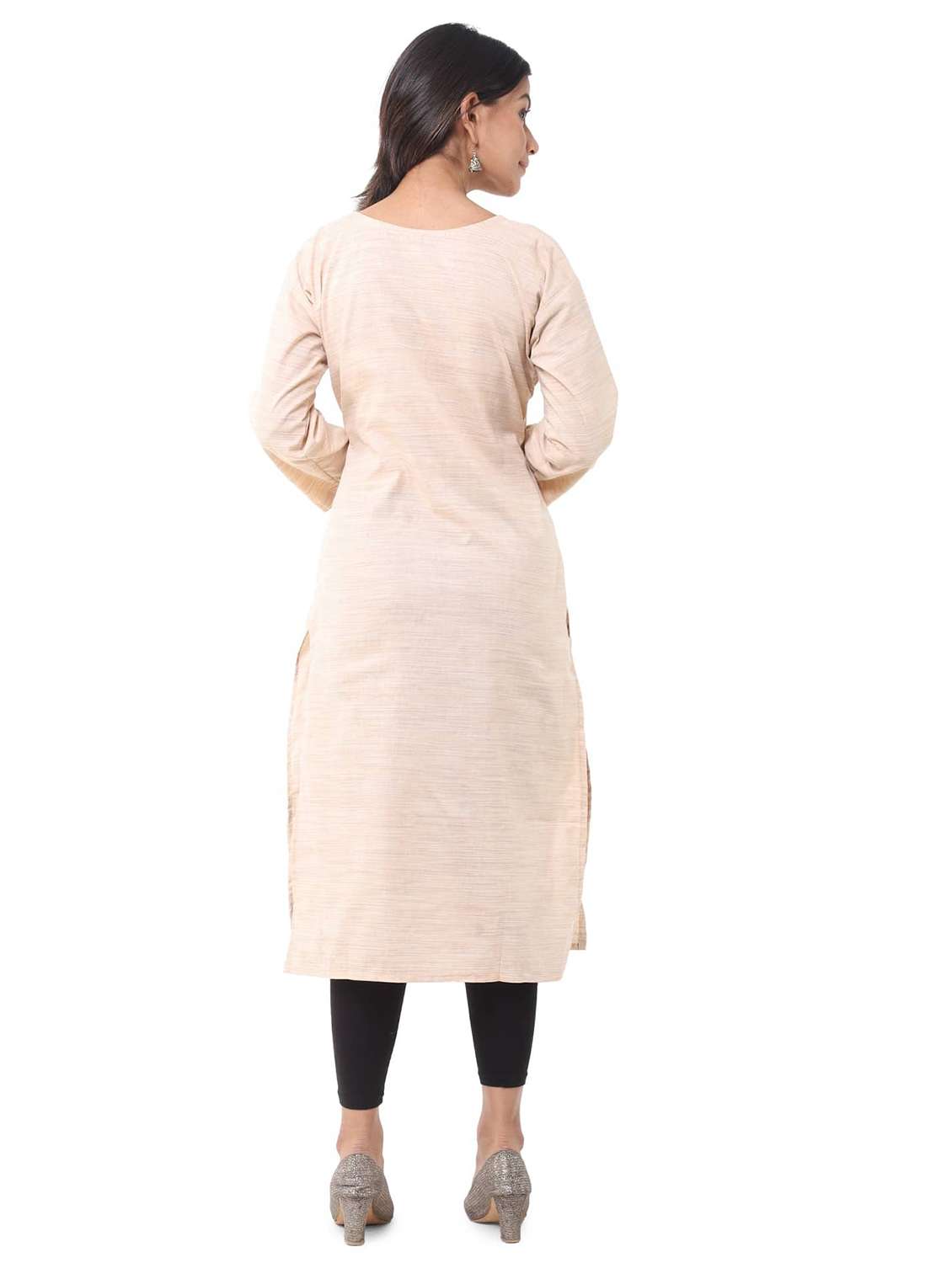 Women Pack Of 2 Solid Three Quarter Sleeves Straight Kurta - 22588720 -  Standard Image - 4
