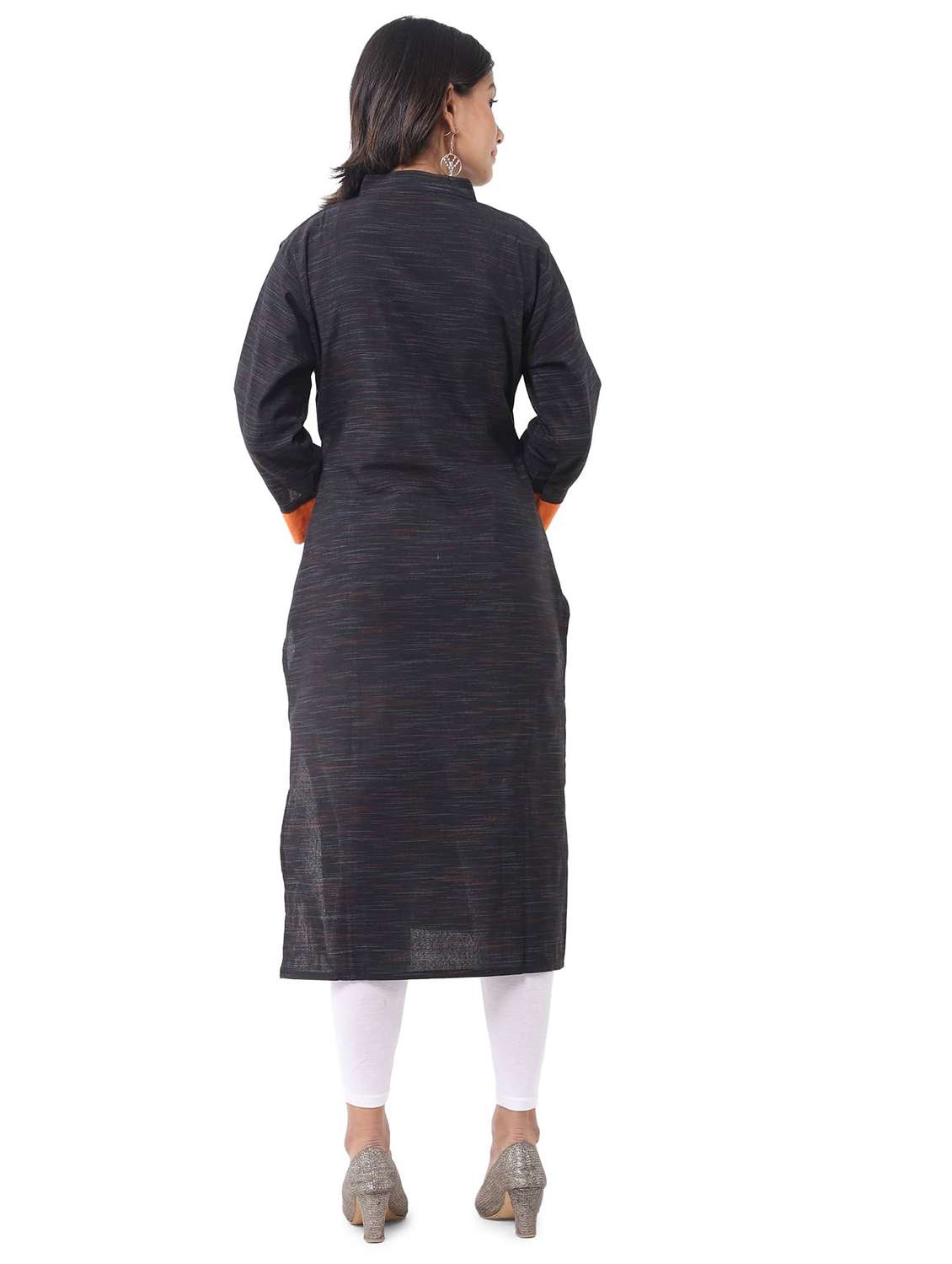 women pack of 2 solid three quarter sleeves straight kurta - 22588750 -  Standard Image - 4