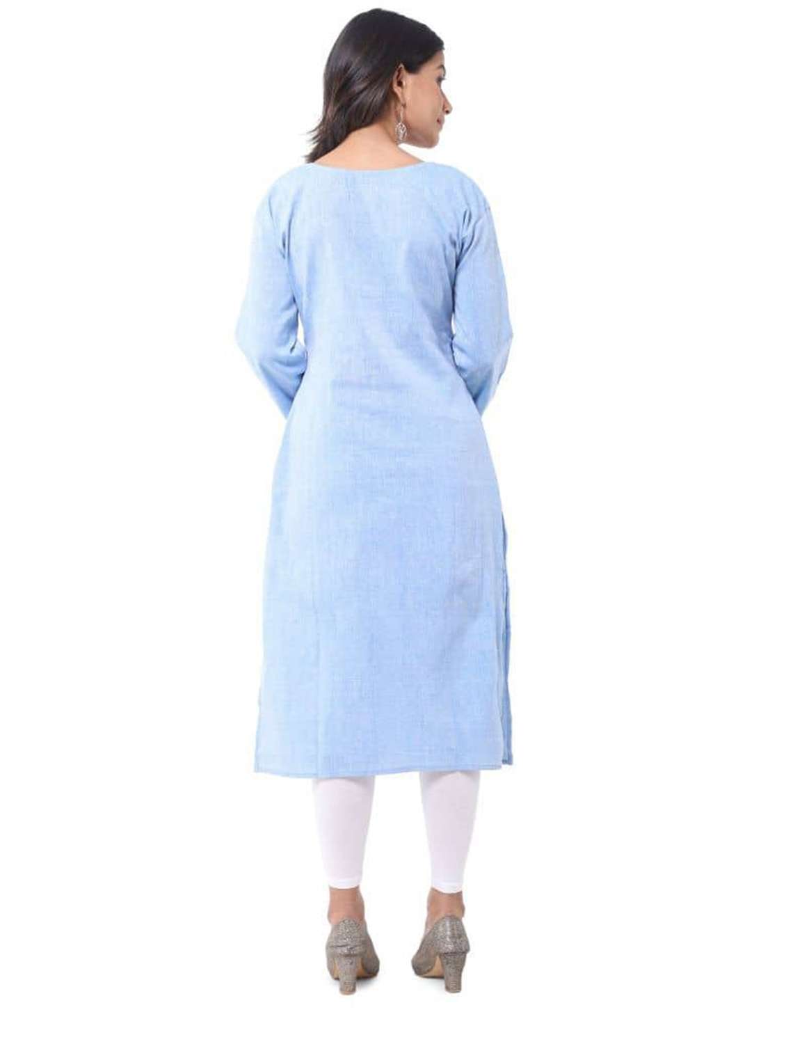 Women Pack Of 2 Three Quarter Sleeve Straight Kurta - 22588768 -  Standard Image - 4