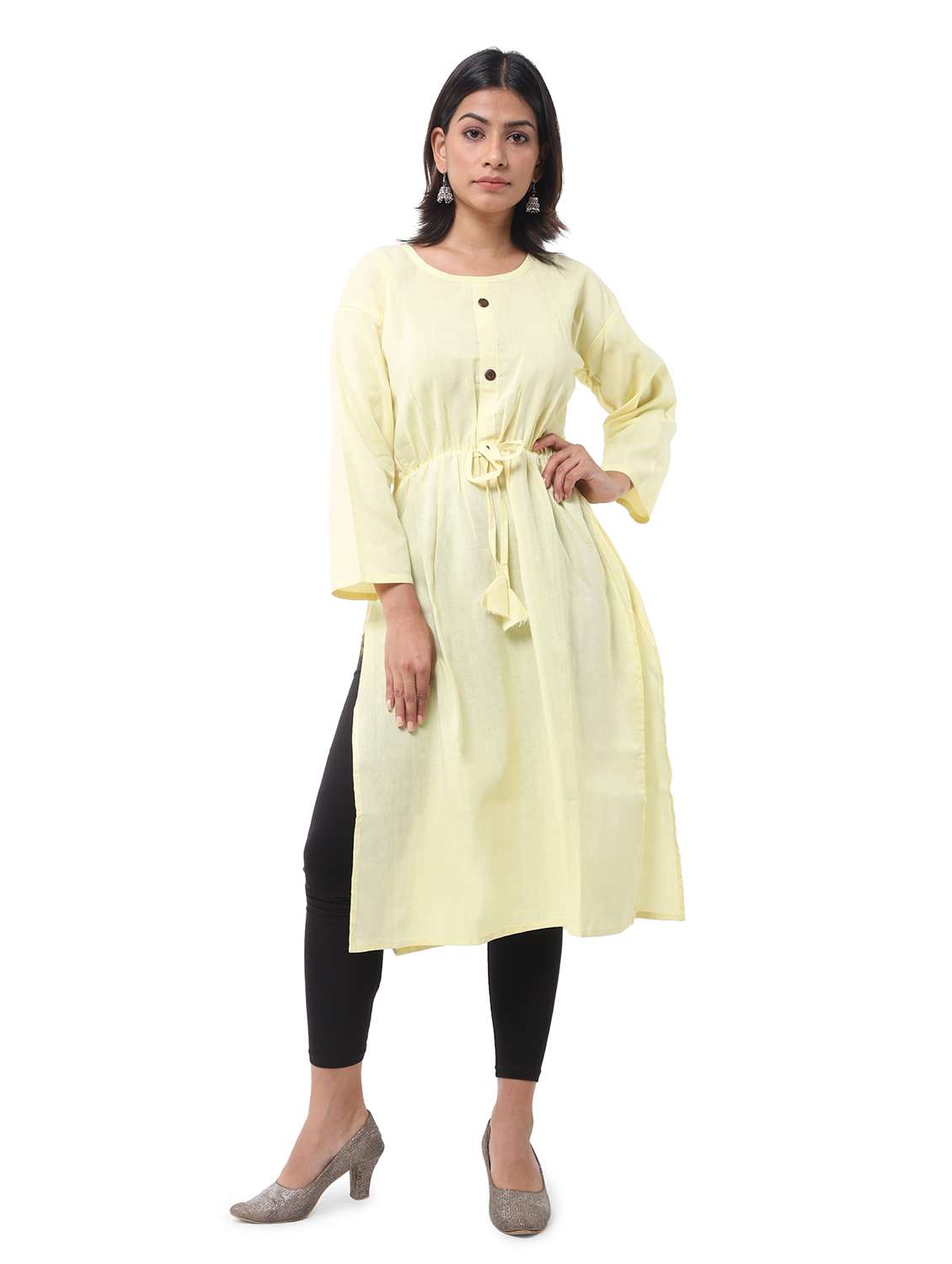 Women Pack Of 2 Three Quarter Sleeve Straight Kurta - 22588807 -  Standard Image - 1