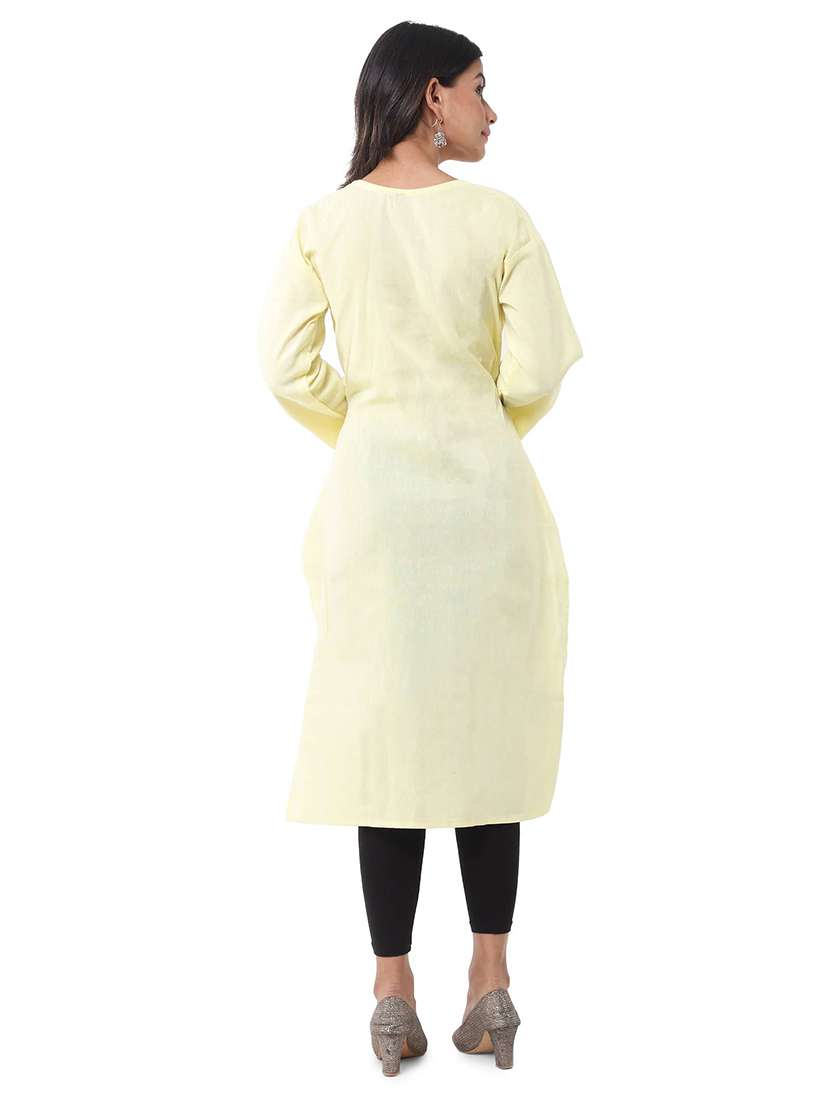 women pack of 2 three quarter sleeve straight kurta - 22588808 -  Standard Image - 4