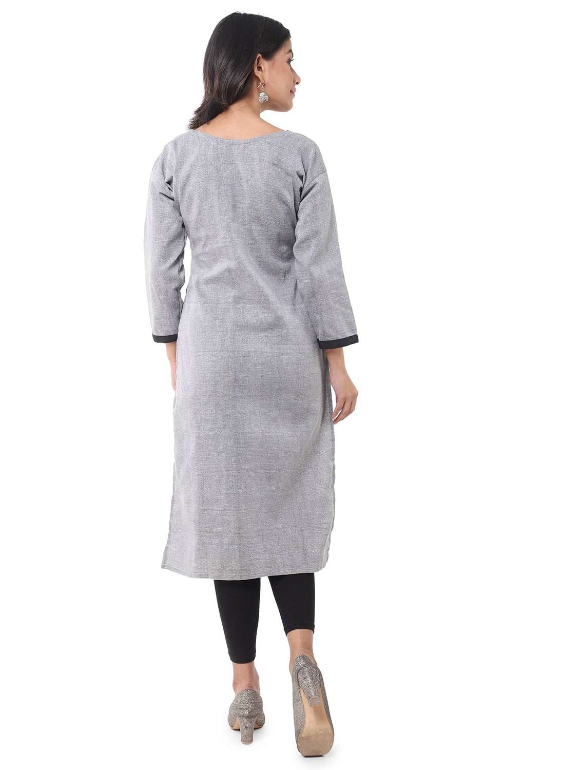 Women Pack Of 2 Three Quarter Sleeve Straight Kurta - 22588832 -  Standard Image - 4