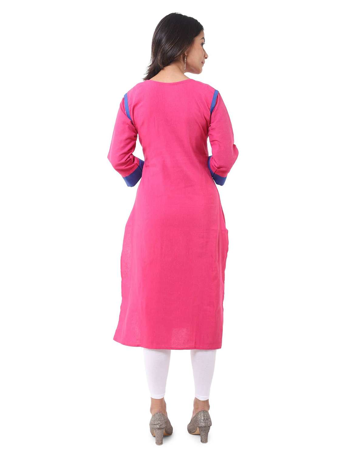 women pack of 2 three quarter sleeve straight kurta - 22588852 -  Standard Image - 4