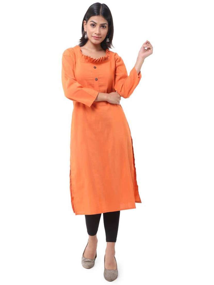 Women Pack Of 2 Three Quarter Sleeve Straight Kurta - 22588868 -  Standard Image - 4