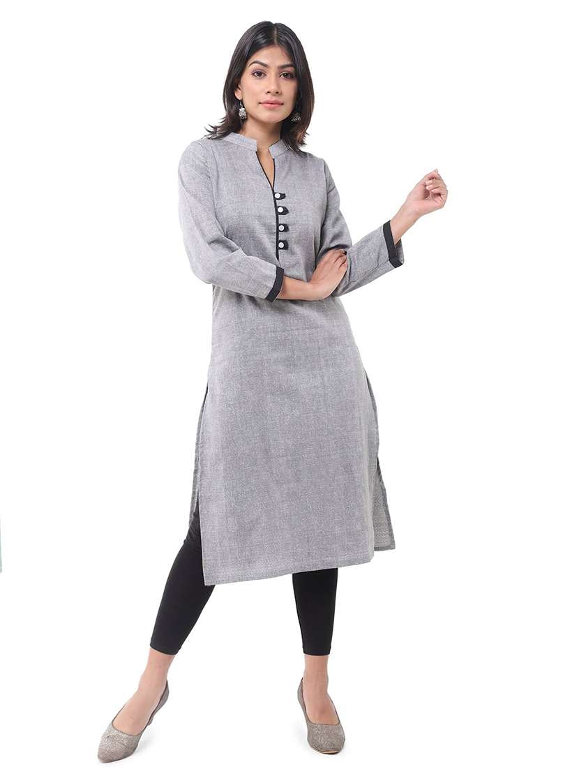 Women Pack Of 2 Three Quarter Sleeve Straight Kurta - 22588874 -  Standard Image - 1