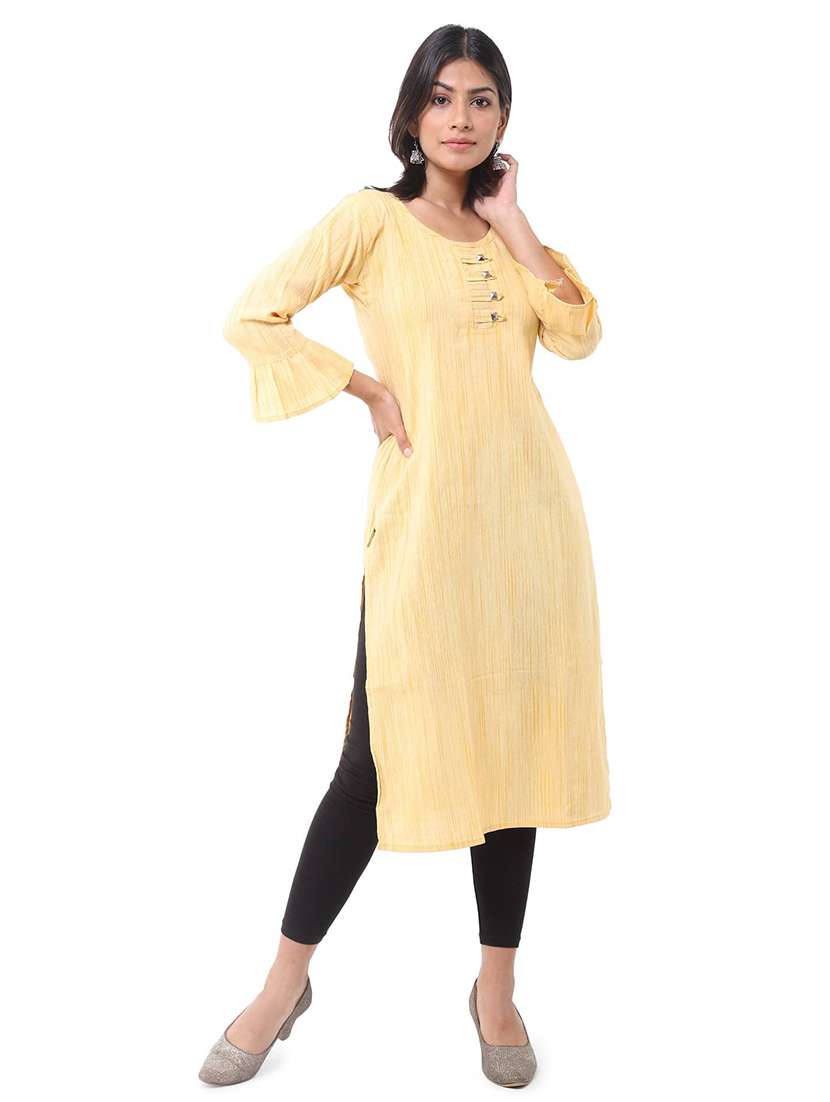 Women Pack Of 2 Three Quarter Sleeve Straight Kurta - 22588919 -  Standard Image - 1
