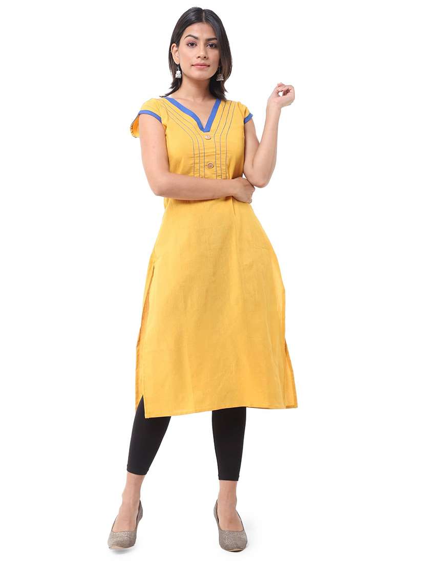 Women Pack Of 2 Three Quarter Sleeve Straight Kurta - 22588926 -  Standard Image - 4