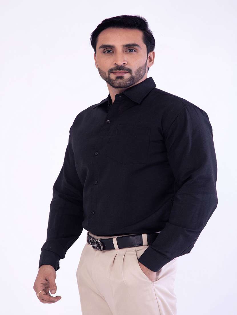 Men Pack Of 2 Solid Long Sleeves Regular Fit Shirt - 22589081 -  Standard Image - 4