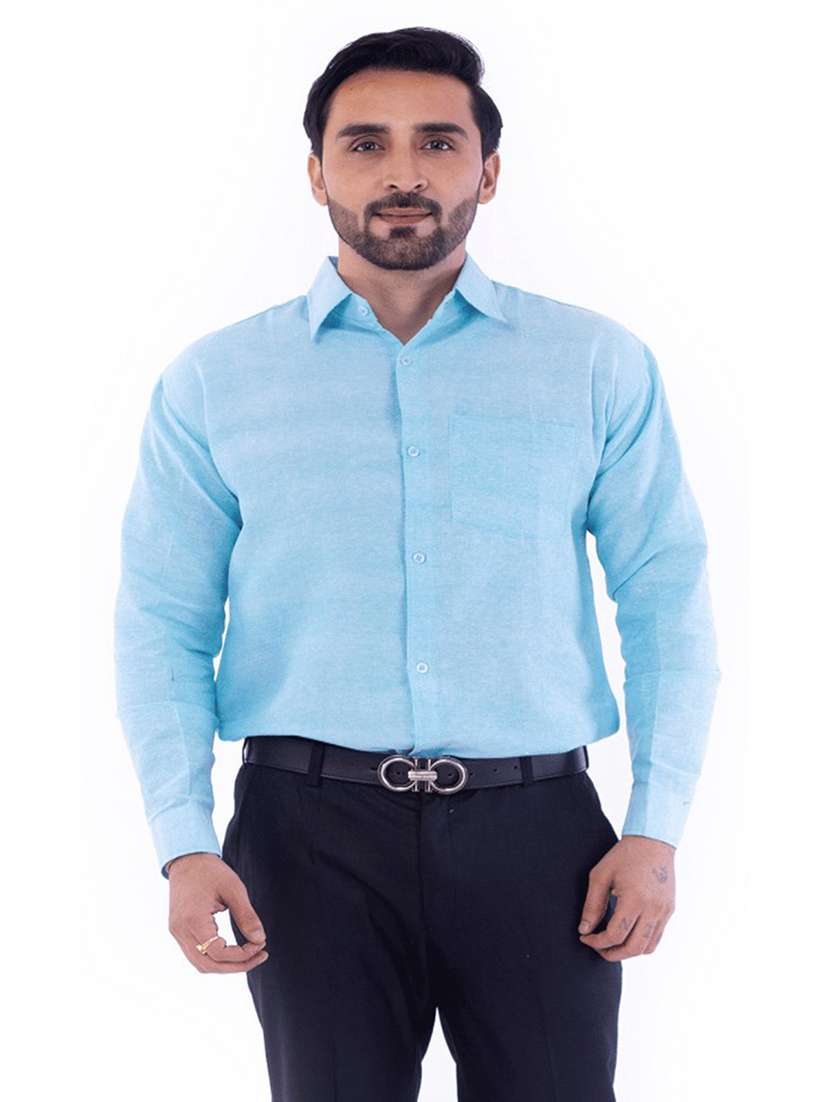 Men Pack Of 2 Solid Long Sleeves Regular Fit Shirt - 22589094 -  Standard Image - 4