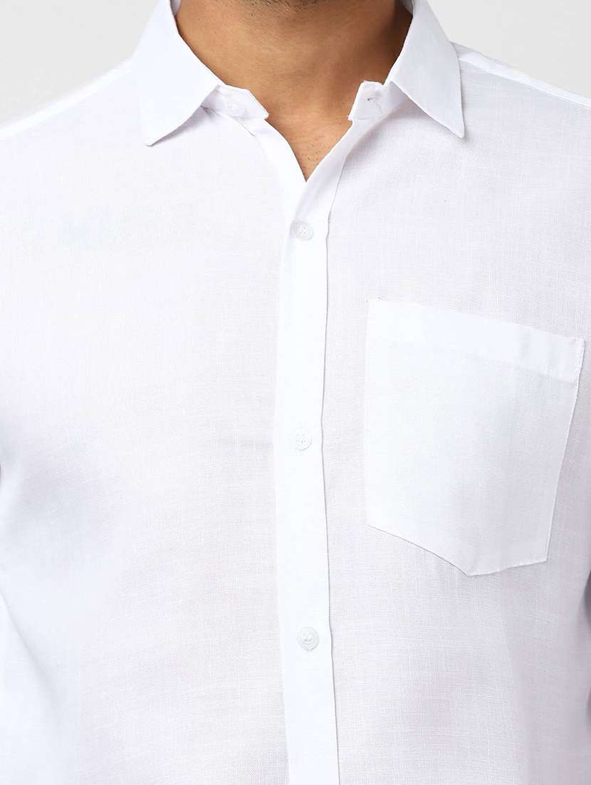 Men Solid Long Sleeves Regular Fit Shirt - 22589161 -  Standard Image - 1