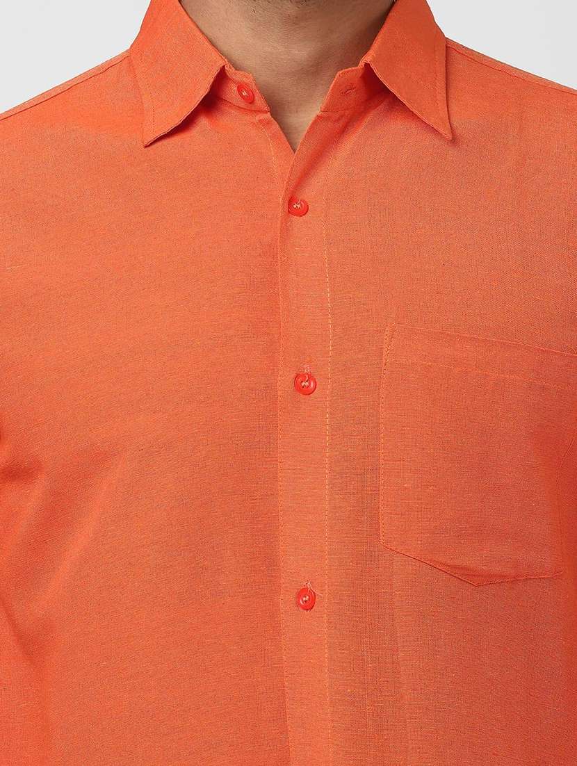 Men Solid Long Sleeves Regular Fit Shirt - 22589214 -  Standard Image - 1