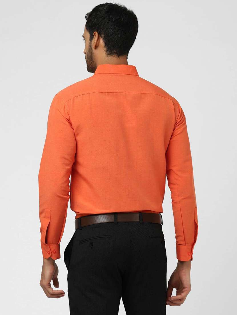 Men Solid Long Sleeves Regular Fit Shirt - 22589214 -  Standard Image - 4