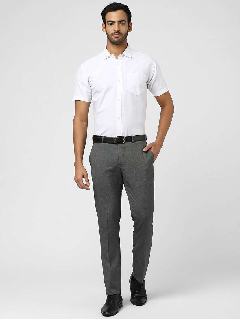Men Solid Short Sleeves Regular Fit Shirt - 22589222 -  Standard Image - 4