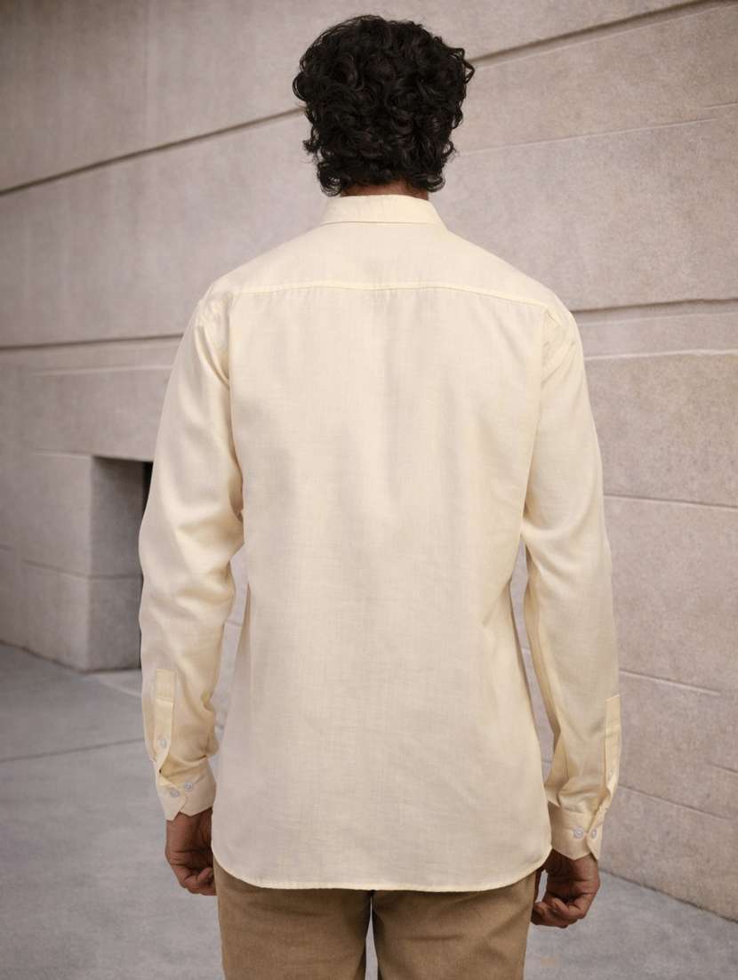 Men Solid Long Sleeves Regular Fit Shirt - 22589265 -  Standard Image - 1