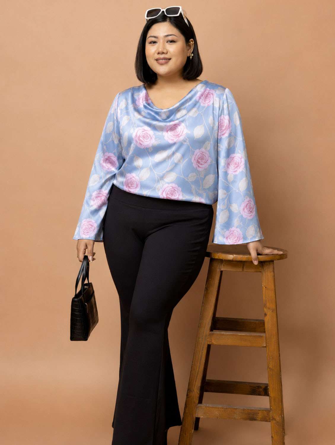 Women Printed Bell Sleeves Regular Top - 22589315 -  Standard Image - 6