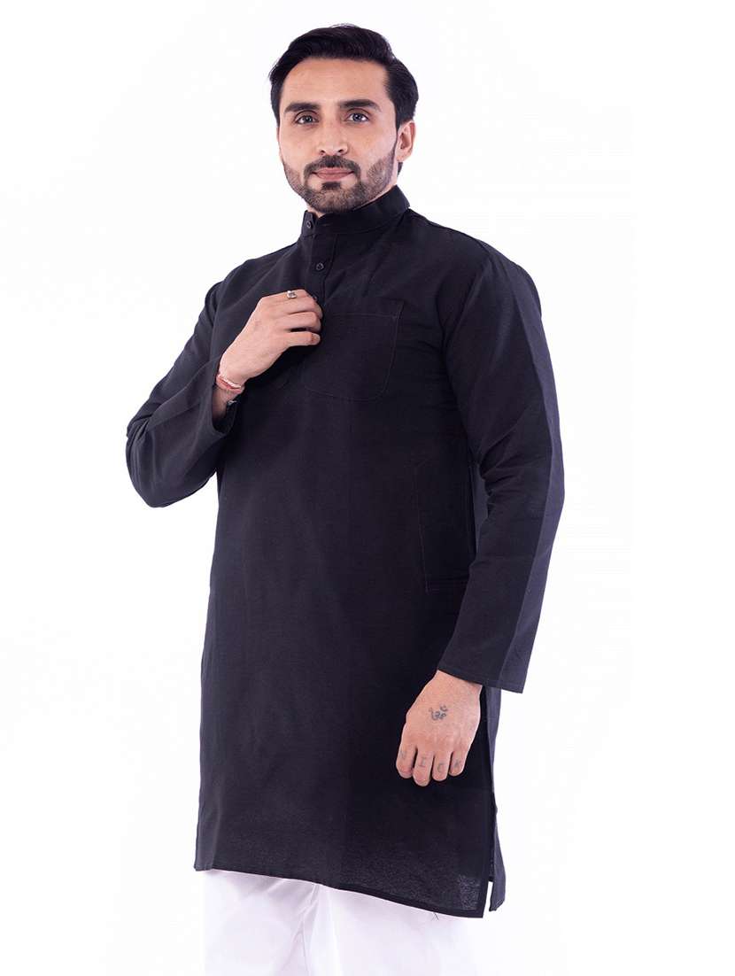 Men Pack Of 2 Solid Mandarin Neck Kurta - 22589379 -  Standard Image - 1