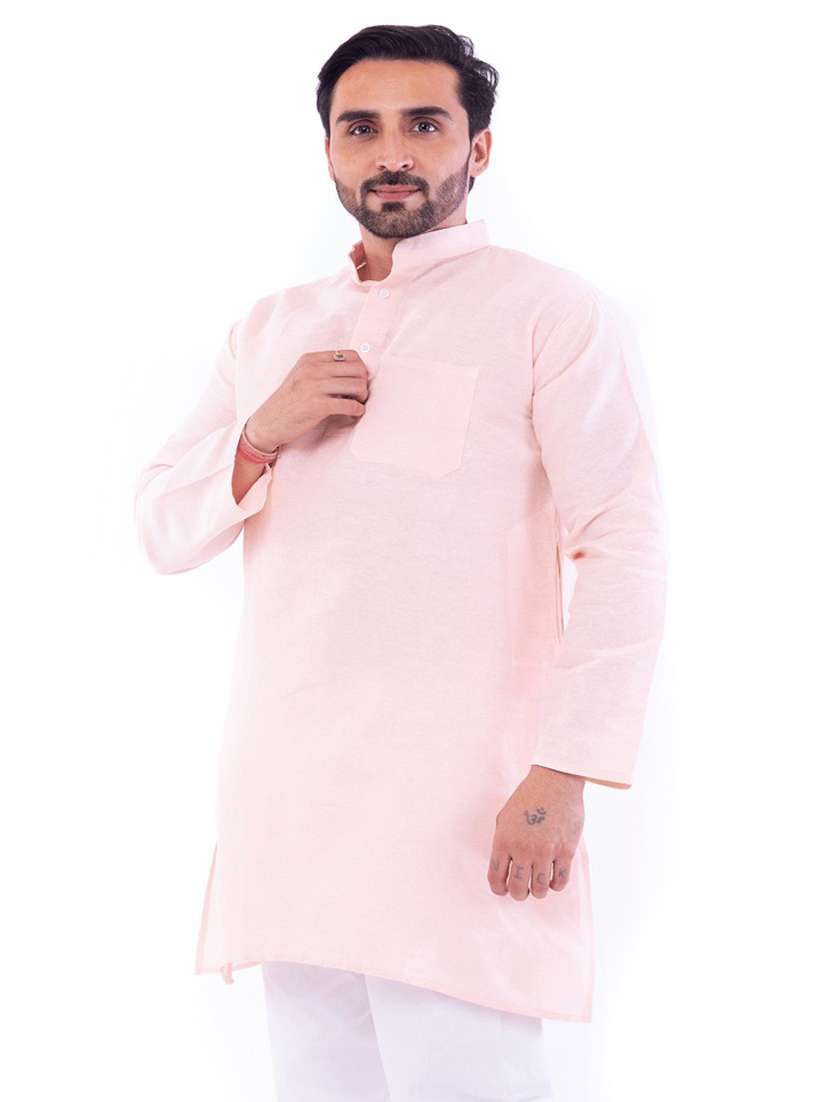 men pack of 2 solid mandarin neck kurta - 22589394 -  Standard Image - 1