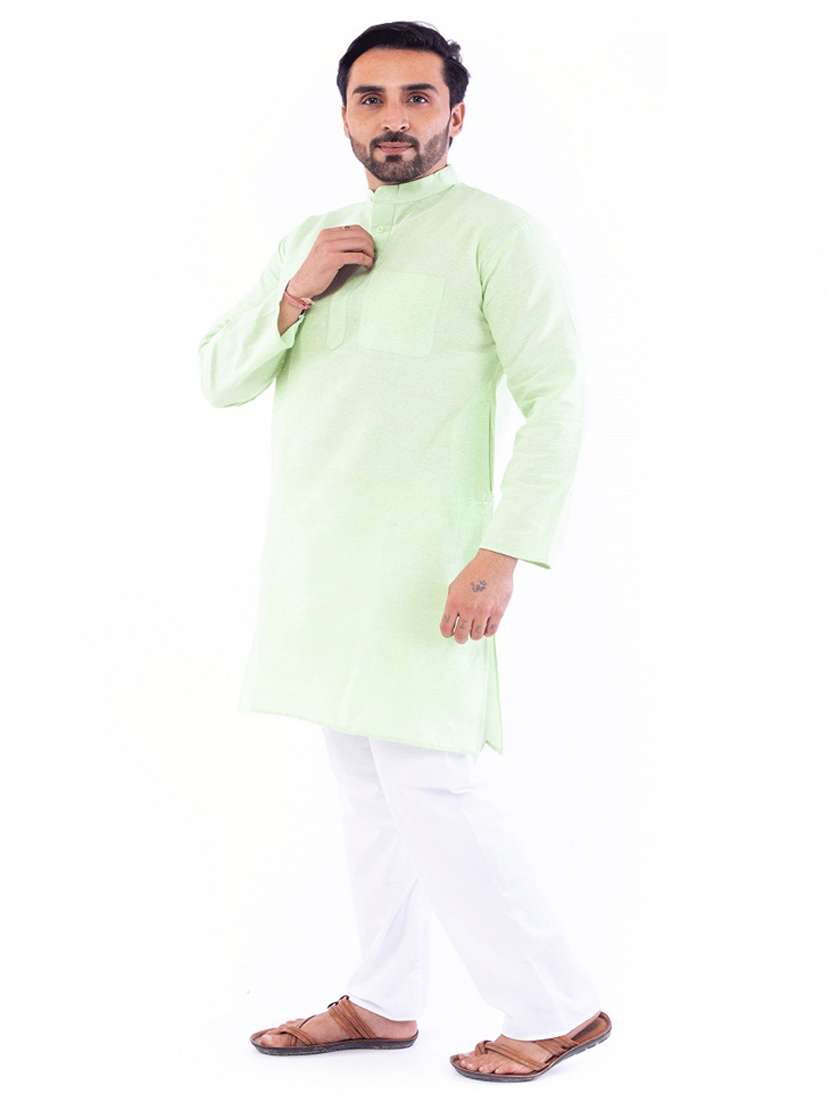 men pack of 2 solid mandarin neck kurta - 22589394 -  Standard Image - 6