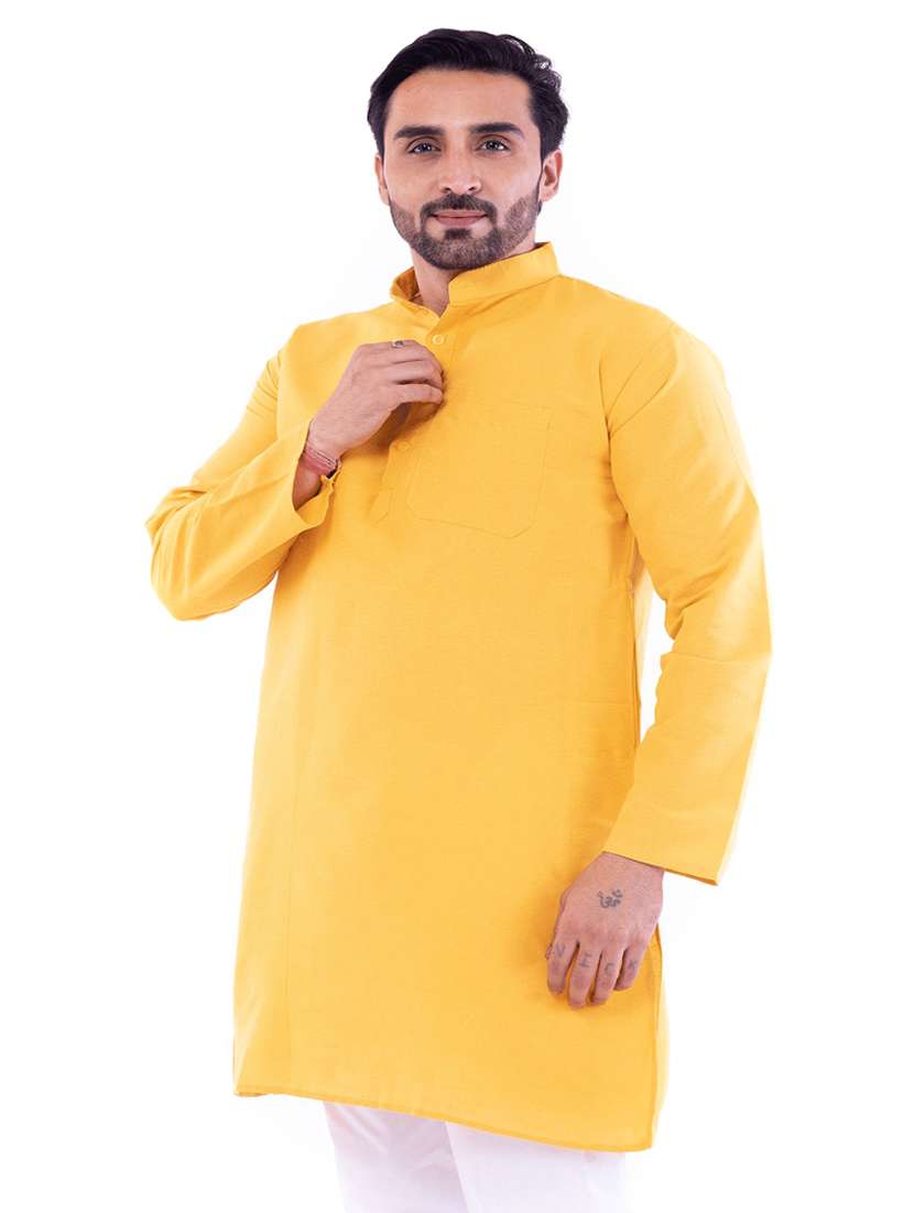 Men Pack Of 2 Solid Mandarin Neck Kurta - 22589396 -  Standard Image - 4