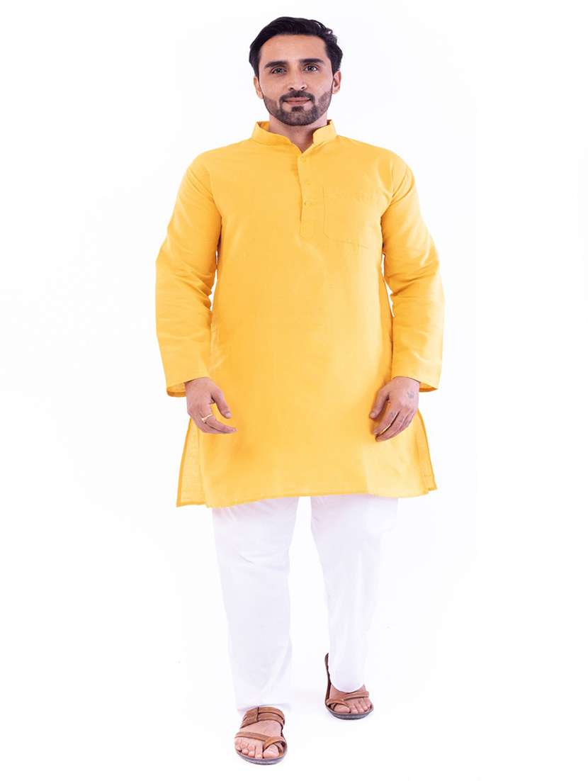 Men Pack Of 2 Solid Mandarin Neck Kurta - 22589396 -  Standard Image - 6