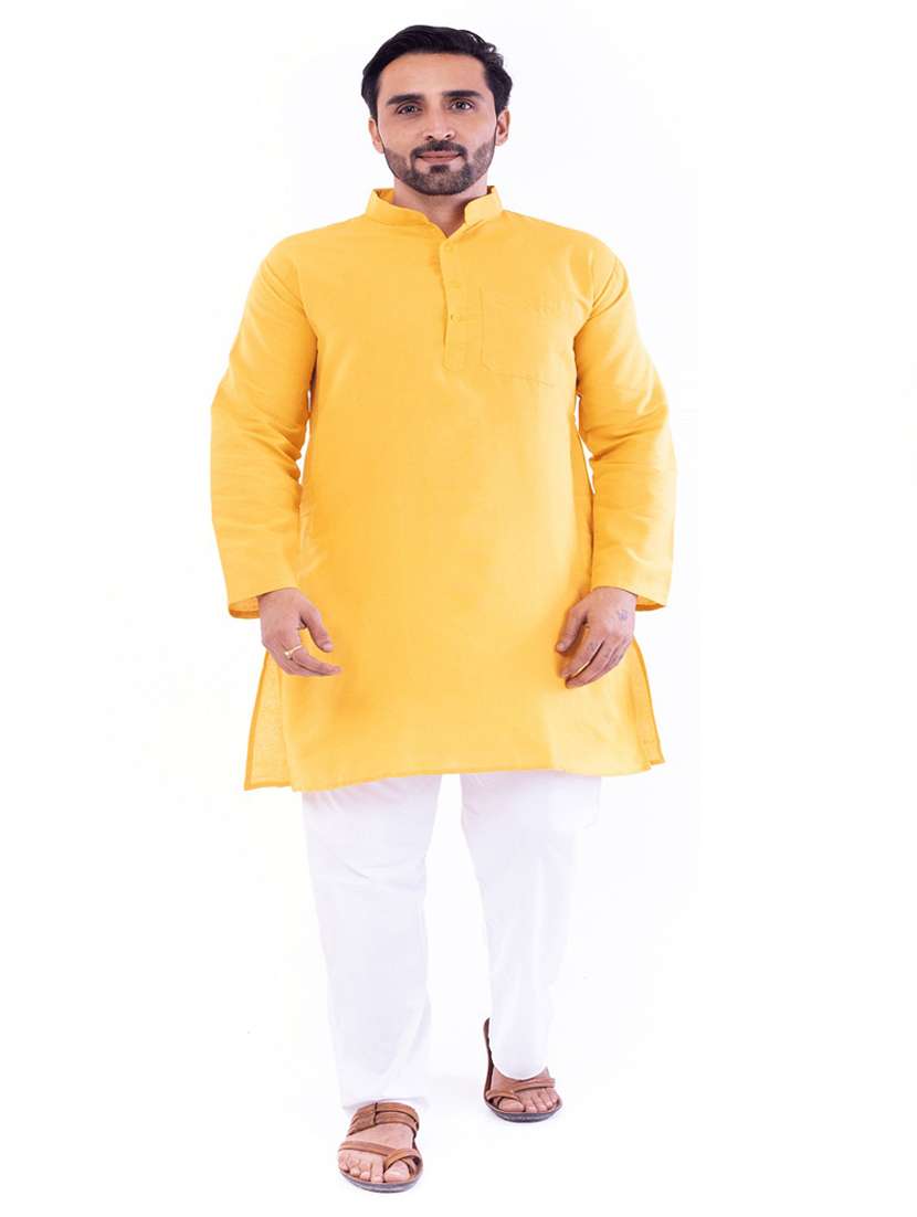 Men Pack Of 2 Solid Mandarin Neck Kurta - 22589415 -  Standard Image - 6