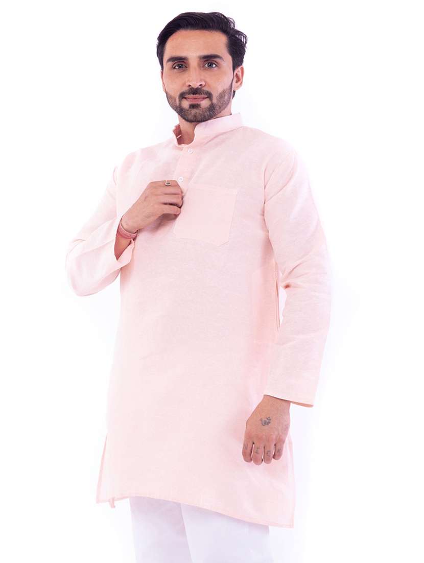 men pack of 2 solid mandarin neck kurta - 22589447 -  Standard Image - 4