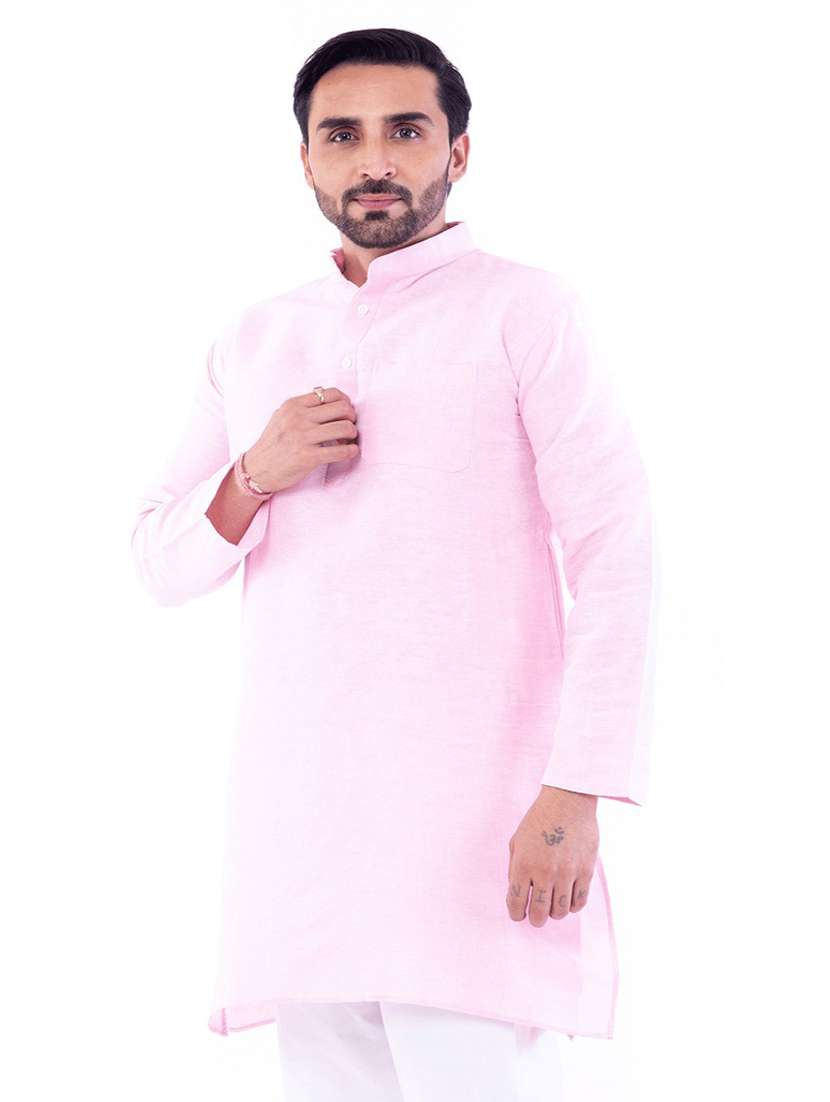 Men Pack Of 2 Solid Mandarin Neck Kurta - 22589452 -  Standard Image - 1