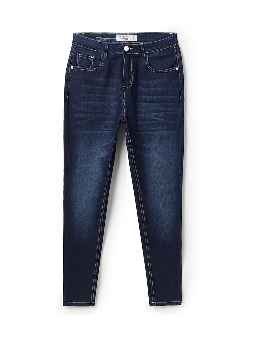 Women Washed Mid Rise Skinny Jeans - 22589637 -  Standard Image - 1
