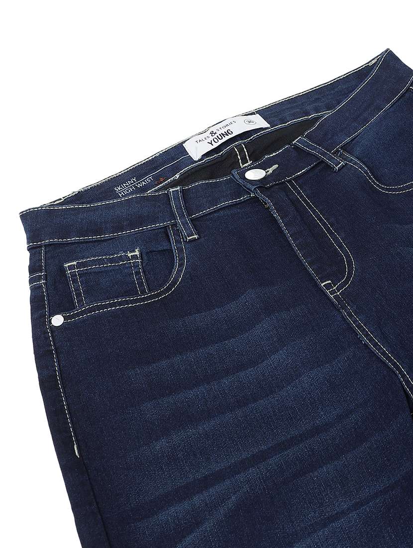 Women Washed Mid Rise Skinny Jeans - 22589637 -  Standard Image - 4